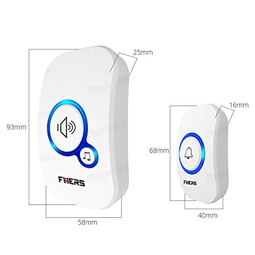 Sonnette de porte intelligente étanche avec alarme et 32 chansons intégrées