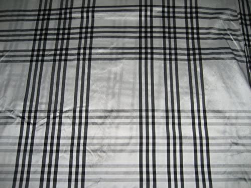 Tissu en soie Dupioni blanc noir anti-froissement pour tailleur structuré sur mesure