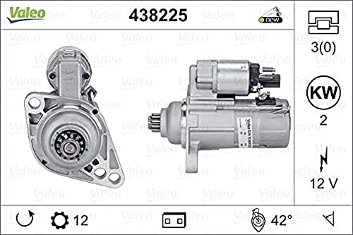 Démarreur VALEO 438292 - 12V, 2,2 KW, 12 Dents, Sens Horaire - Avec Fonction Stop & Start - Pour Diverses Voitures - 3