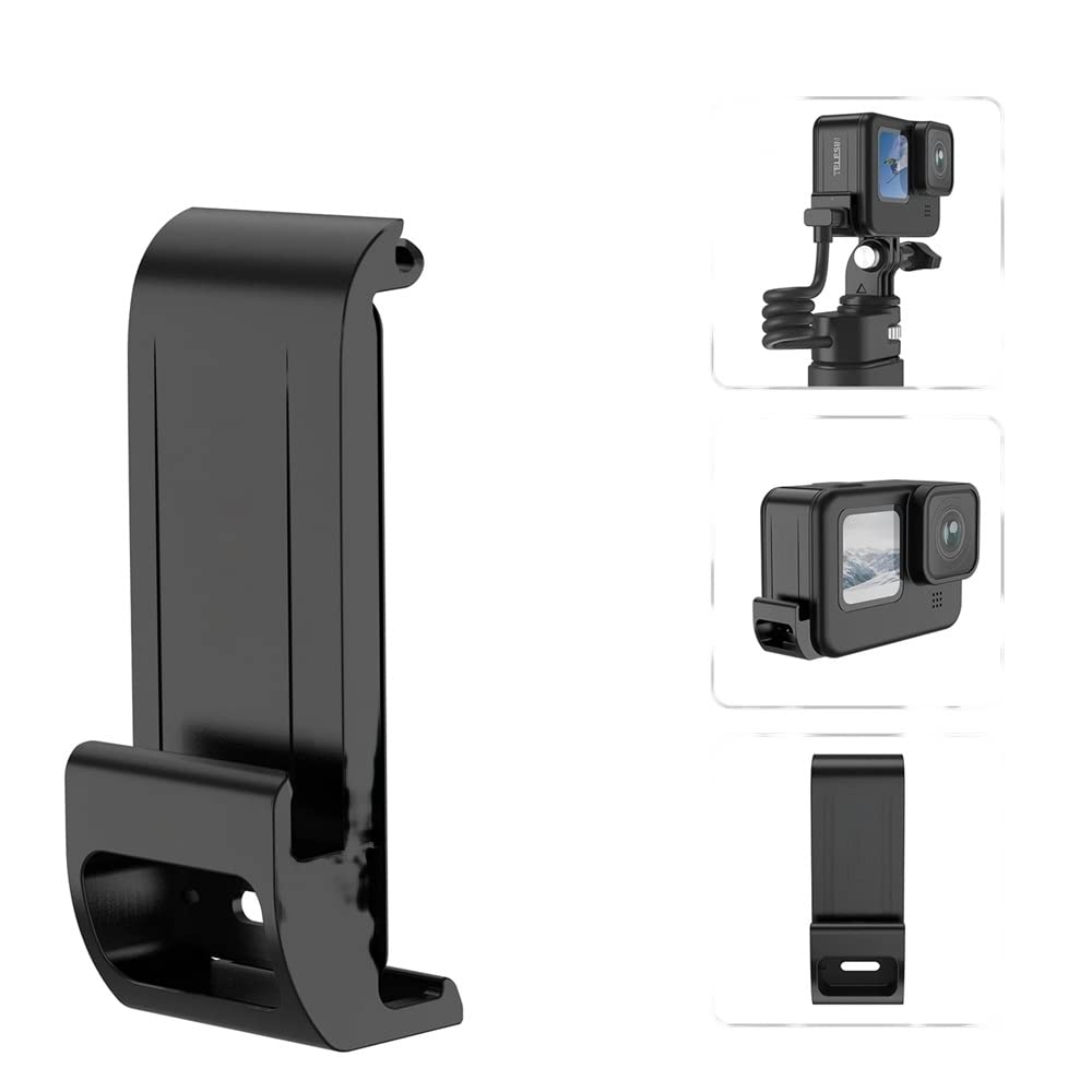 TELESINN G2 Upgraded Battery Door Cover Suitable for GoPro Hero 13 12 11 10 9, Water Snow Resistant Protective Case Charger Type-C Charging Mount for Go Pro Hero 12/11/10/9 Black Accessories-image-48
