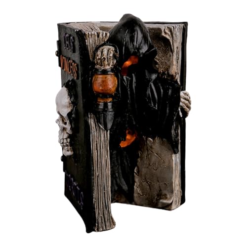 Figurines squelettes de lecture d'Halloween en résine premium - 8