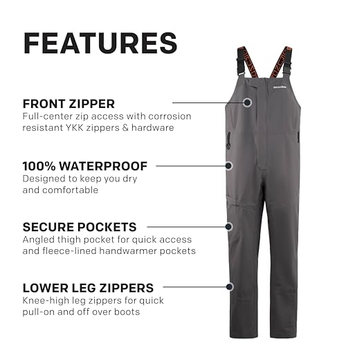 Grundens Transmit x Bib - Fishing Bib for Men, Wind and Weather Resistant Waders, Stain Resistant, Medium Duty, Breathable4