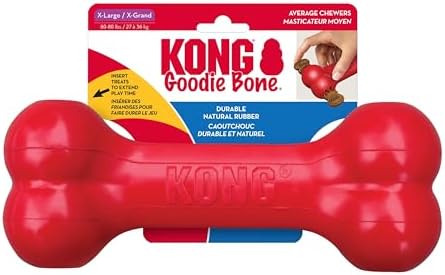 KONG Goodie Bone - Osso de borracha natural durável clássico para...