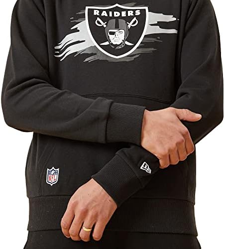Sweat à capuche noir Pullover Hoodie Las Vegas Raiders NFL New Era Sweat à capuche noir Pullover Hoodie Las Vegas Raiders NFL New Era