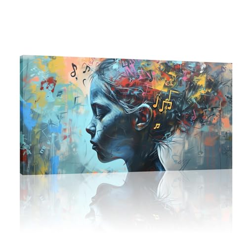 Affiche d'enfant de Banksy et tableau graffiti moderne - Impression sur toile décorative 30x60