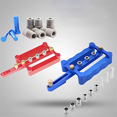 RanDal Samocentrujące się urządzenie do dziurkowania kołków metrycznych kołki 6/8/10 mm narzędzia do wiercenia do obróbki drewna obróbki drewna stolarskiego Punch Locator - Red