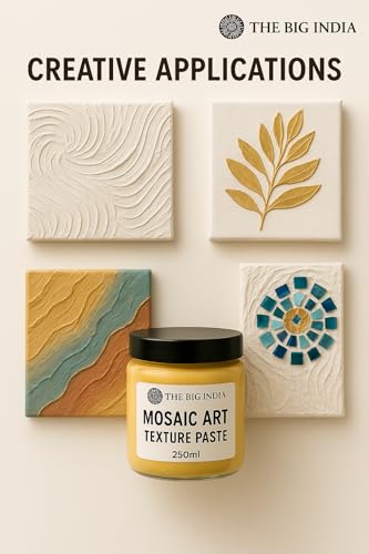 Image of Mosaic Art Texture Paste 250ml - Strong Adhesive for Glass, Ceramic & Stone | Quick-Dry, Non-Toxic Craft Medium for DIY Mosaic & Decorative Projects