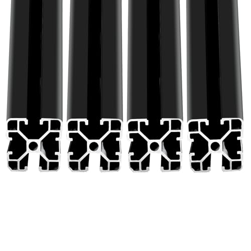 4040 T-Slot Extruded Aluminum Profile 700mm Black - Versatile and Durable Aluminum Extrusion, European Standard Aluminum Extrusion for All Your Construction and Design Needs(4 Pack)