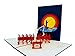 iGifts And Cards Fisherman 3D Pop Up Greeting Card - Ocean, Pier, Fish, Patience, Unique, Half-Fold, Fun, Wow, Happy Birthday, Just Because, Graduation, Father's Day, Friendship, Retirement, Thank You