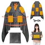 電気毛布 掛け 敷き 電気ブランケット【6in1・Amazon.co.jp 冬の人気着る】電気毛布 敷き 掛け兼用 LED温度表示 3段階調節電気敷毛布 電気ひざ掛け 大判サイズ 160×80CM 速暖除湿 ダニ予防 厚手生地 移動電源充電可能 フランネル素材 省エネ 丸洗い可能 防寒対策 車中泊 キャンプ 暖房器具 冬の贈り物に最適 1.5mデータケーブル付属 （移動電源別売が必要）