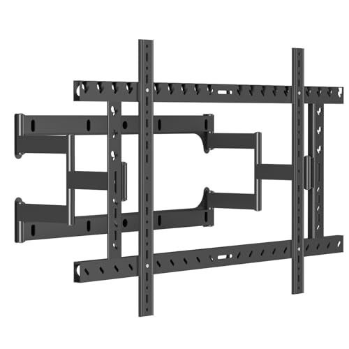 HILLPORT Ultra Slim 27mm TV Wandhalterung Schwenkbar für 55-120 Zoll Fernseher Neigbar Ausfahren Wandhalterung TV Halterung Tragkraft von bis zu 90 kg max. VESA 1000x600mm DY1020L