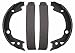 Wagner Z845 Parking Brake Shoe Set, Rear