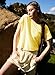 Womens Oversized Tshirts Workout Batwing Sleeve Gym Shirts Boat Neck Slouchy Tees Open Back Athletic Top Deep Yellow L