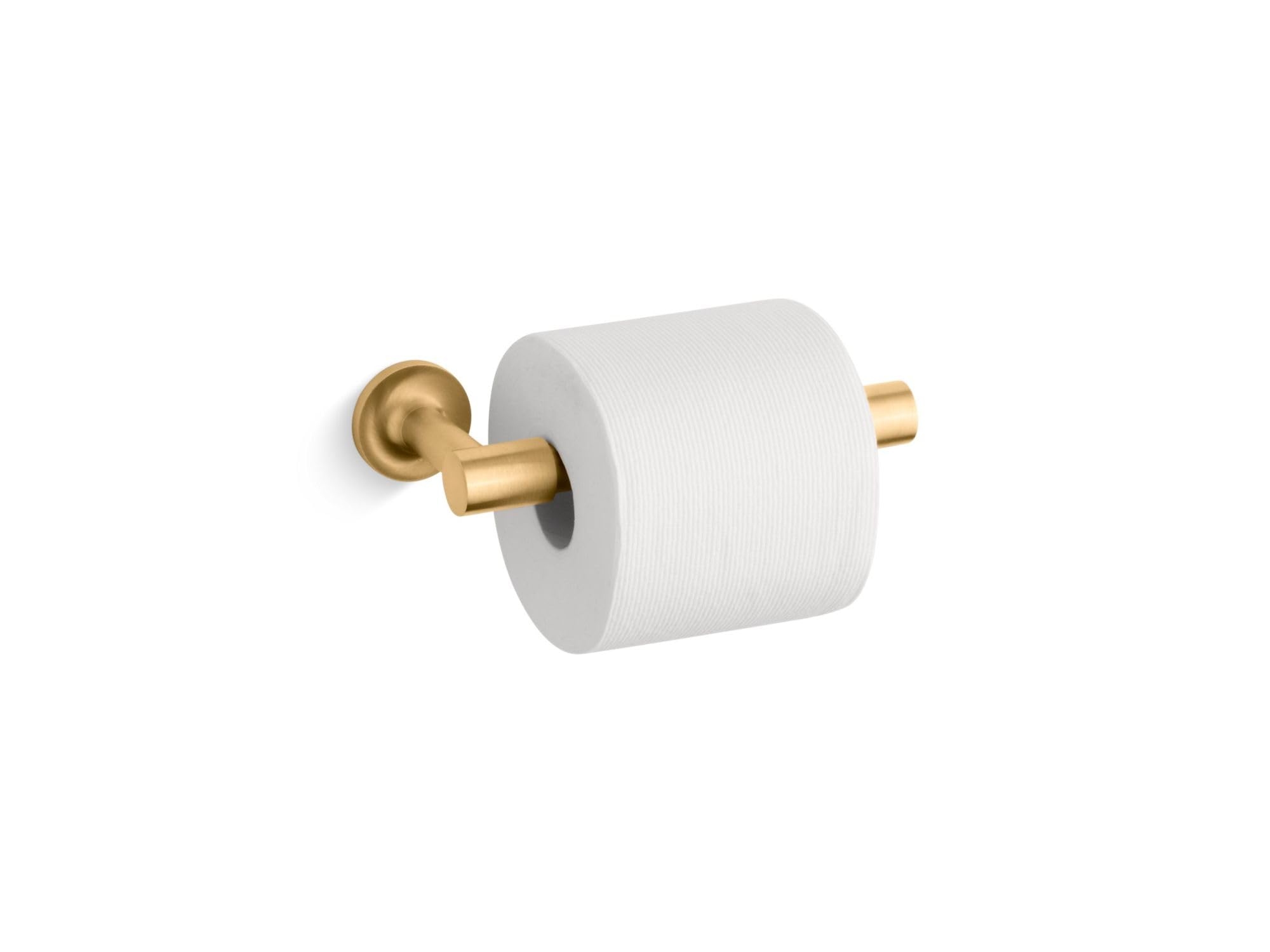 KOHLER 14377-2MB Purist® Pivoting Toilet Paper Holder, Vibrant Brushed Moderne Brass