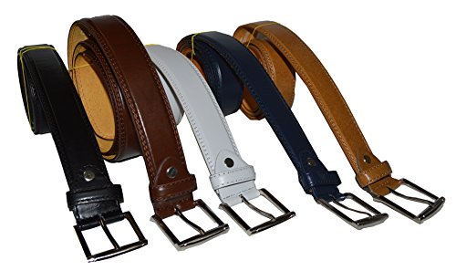 LB LEATHERBOSS Casual Jeans Sylish Belts (48, White)