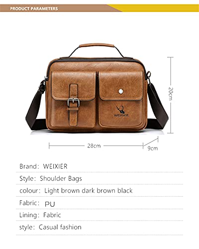 Weixier Buisiness Bolsa de Ombro de Couro Para Computador Ipad Bolsa Masculinas