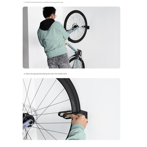 Support mural pour vélo en fer robuste compatible VTT et route - 6