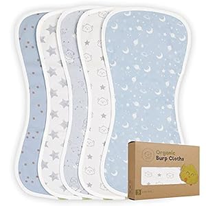 Biologische Spuugdoekjes voor Babyjongens en-meisjes – 5 Stuks Ultra-Absorberende Spuugdoek, Pasgeboren Handdoek – Melk…