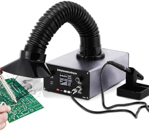 Estacion de soldadura de 75W y extractor de humos con filtracion de 4 etapas