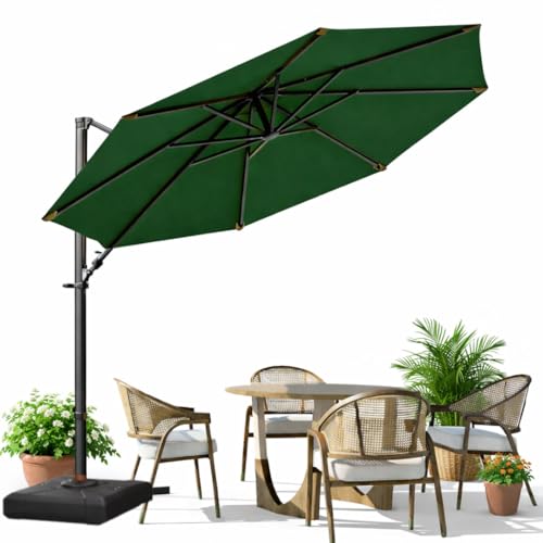 Image of THESHELTERS - Premium Garden Umbrella 360 Degree Rotating Stylish and Durable Outdoor Garden Umbrella with Heavy-duty Water Base (95Kgs)- Patio and Lawn Umbrella, 2.5x2.5m Big Size Outdoor Umbrella with Stand