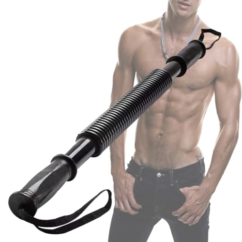 Power Twister Musculation, Barre à Ressort de Musculation pour Bras et Poitrine, Professionnel Barre en Acier 90 kg de Résistance Barre de Torsion...