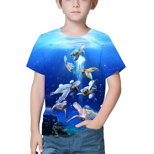 Image of LAIDIPAS Boys Girls 3D Graphic T-Shirt Short Sleeve Tops Tees 6-16 Years