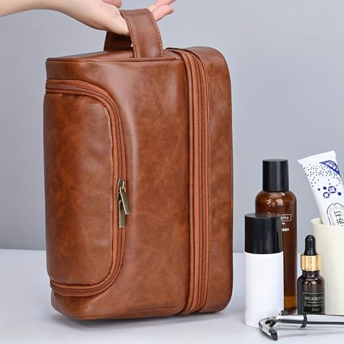 Kemedeaego Personalized Toiletry Organizer with Bottom Compartment, Custom Name Large Travel Makeup Bag for Men & Women — view 5