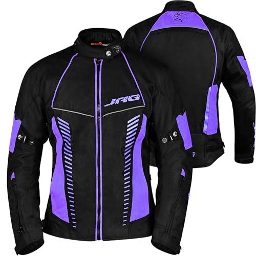 JAG Touring Motorcycle Jacket for Women, All Season Adventure Women's Dual Sport Jacket with CE Armor Cordura Fabric