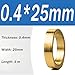 CXGBQSJ Brass Strip, 0.4mm Thickness, Easy to Cut and Bend for Hobby Craft, Decorative Models, Metal Repairs and Industrial Applications,0.4x25mm