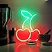 Produktbild Neonlichter LED Neon Lichter Kirschform Neonlicht Farbkunst Neon Zeichen für Kinderschlafzimmer, Restaurants, Bars, Fast-Food-Shop, Picknick-Partys-Kirschform