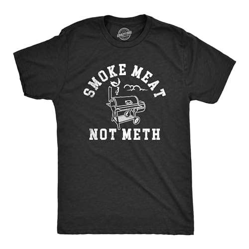 T-shirt Smoke Meat Not Meth idéal pour vos soirées barbecue