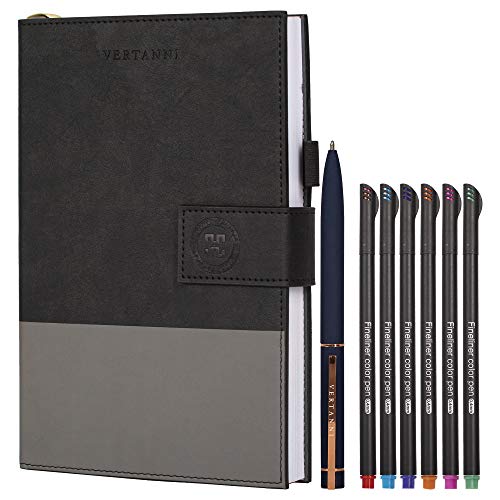 VERTANNI Daily Planner - A5 Undated Agenda Daily Planner for 6 Months - Increase Productivity and Time Management - Organizer Notebook for Personal or Career Objectives - Boost Performance and Focus