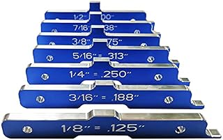 CDIYTOOL 7 Pcs Gauge Block Set, Aluminum Alloy Height Gauges Set Setup Bars Precision Router Table Set Up Bars, Testing Gage Block Measuring Tool for Router and Table Saw Woodworking Accessories