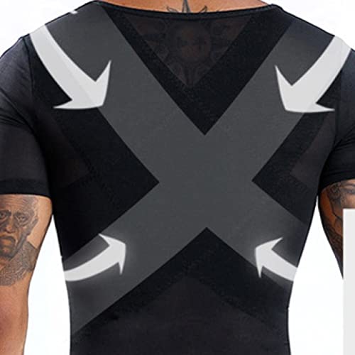 Hommes taille minceur compression chemises elastique shapewear