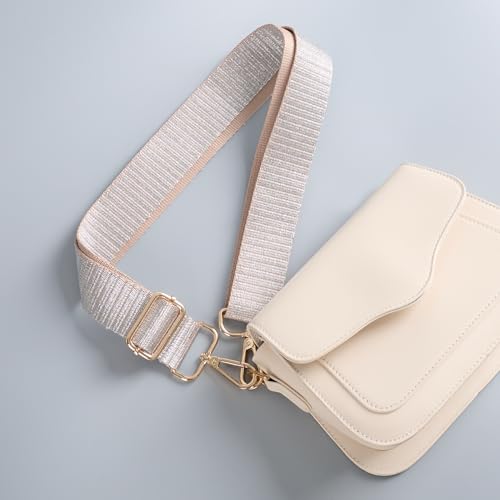 Image of chushui Metallic Thread Purse Strap for Women, Woven Replacement Bag Strap