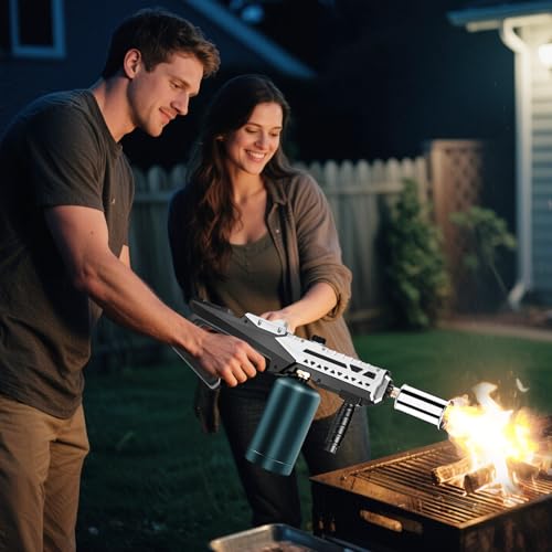 Image of ARTFLAMM Torch Gun with Propane Refill Adapter - Powerful Grill & Cooking Torch - Culinary Blow Torch Sous Vide - Adjustable Flamethrower for BBQ, Campfire, Charcoal Wood(Tank Not Included)