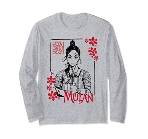 Disney Mulan Live Action Mulan Floral Ink Portrait Manga Larga