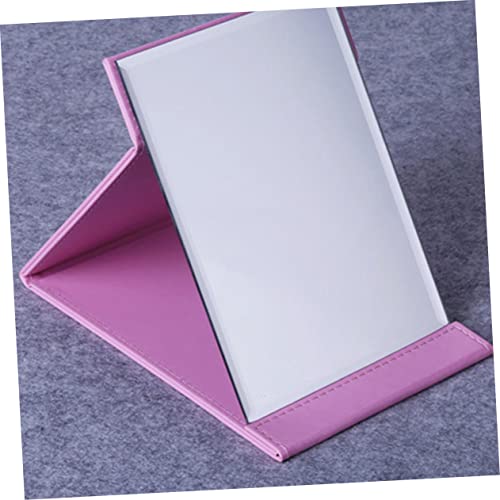 Espejo de Maquillaje Plegable Minimalista Rosa Compacto miniatura 4