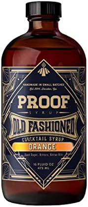 Proof Syrup Orange Old Fashioned Cocktail Mixer (16oz) | Makes 32 Cocktails | W/Real Bitters & Organic Sugar