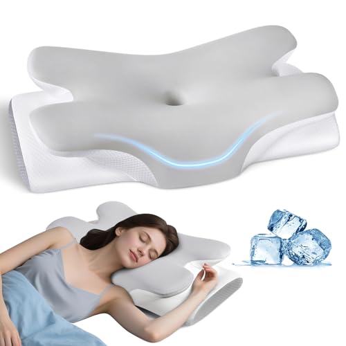 Tujami Cervical Neck Pillow for Neck Shoulder Pain Relief,