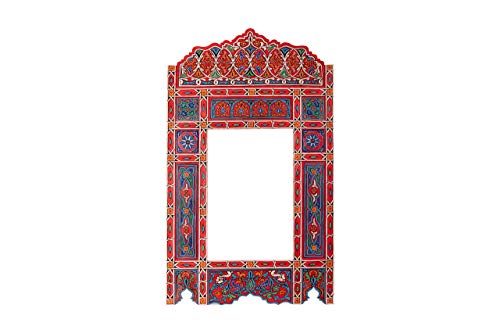 Moroccan mirror, Farmhouse mirror, Arch mirror, Large wooden mirror, Rustic Bathroom Mirror Frame, Red Brick Hanging Wall