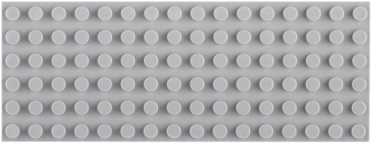 Classic Light Gray Plates Bulk, 8x16 Light Gray Plates, 20 Pcs Compatible with Lego Parts: A0001