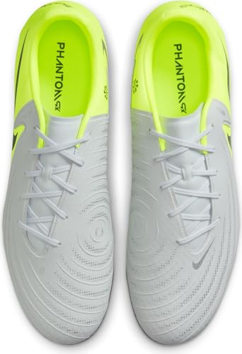 Nike Phantom Gx Academy DF FG/MG, Tenis para Hombre, Plateado/Negro/Verde Fluorescente, 45 EU - imagen 5