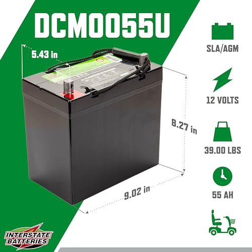 Image of Interstate Batteries Mobility Battery 12V 55Ah Group 22NF VRLA AGM UT Terminal