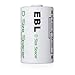 EBL D Size Battery Adapters, AA to D Size Battery Spacer Converter Case Use with Rechargeable AA Batteries Cells - 4 Pack