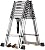 Ladders,30 Ft Telescoping Ladder One-Button Retraction Aluminum Telescope Ladder W/Sploaded Locking Mechanism Multi-Purpose Collapsible Ladder for Rv Home Outdoor 150Kg/30Ft
