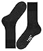 FALKE Men's Airport Socks, Light, Merino Wool Cotton, Crew Length, Classic Formal Socks, Trendy Work Clothing, Black (Black 3000), 11-12, 1 Pair