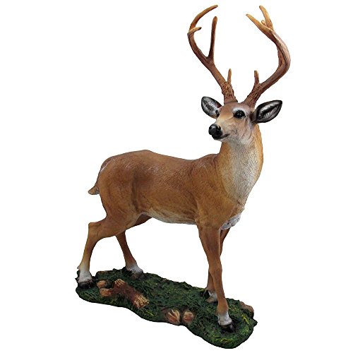 Decorative Big Buck Statue in Rustic Lodge Sculptures and Cabin Decor Art, Forest Animal Figurines and Deer Gifts for Hunters or Outdoorsmen