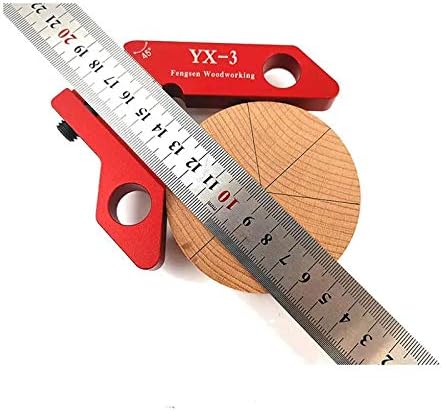 YX-3 Woodworking Magnetic Center Scriber Finder 45 90 Degrees Angle Line Caliber Ruler Metric and Inch Wood Measuring Scribe Tool