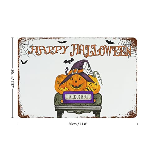 Panneau en métal Happy Halloween haute qualité pour décoration durable - 3